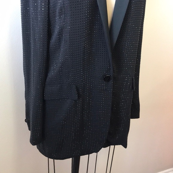 Gucci Black Silk Beaded Tuxedo Smoking Jacket - Picture 3 of 8